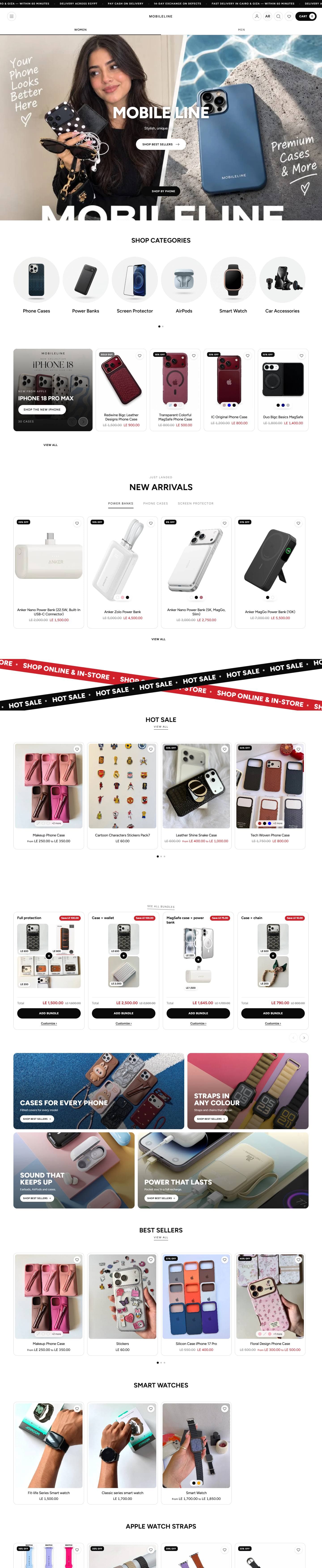 Mobileline homepage